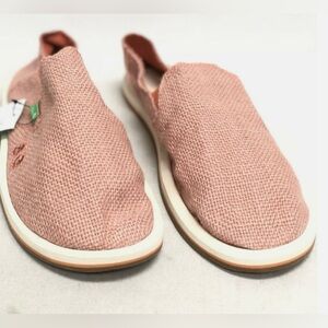 NWT Sanuk Womens Donna Cruz Carnelian Textile Weave Slip on Surfer Shoes Size 6